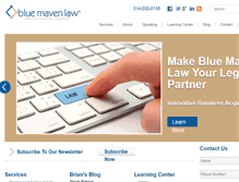 Tablet Screenshot of bluemavenlaw.com